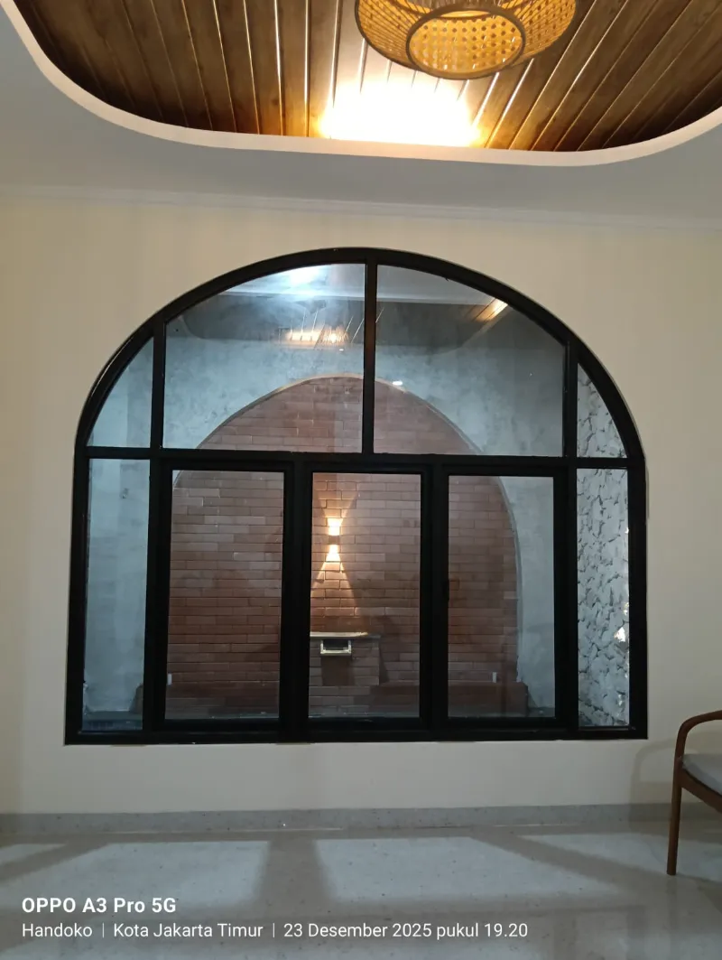 Kusen jendela & pintu aluminium lengkung